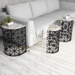 Casa si Gradina - Mobilier - Mese si birouri - Masute de cafea - Set masute cuib, Hanah Home, pal melaminat, alb, 46x33x62 cm - Infinity.ro