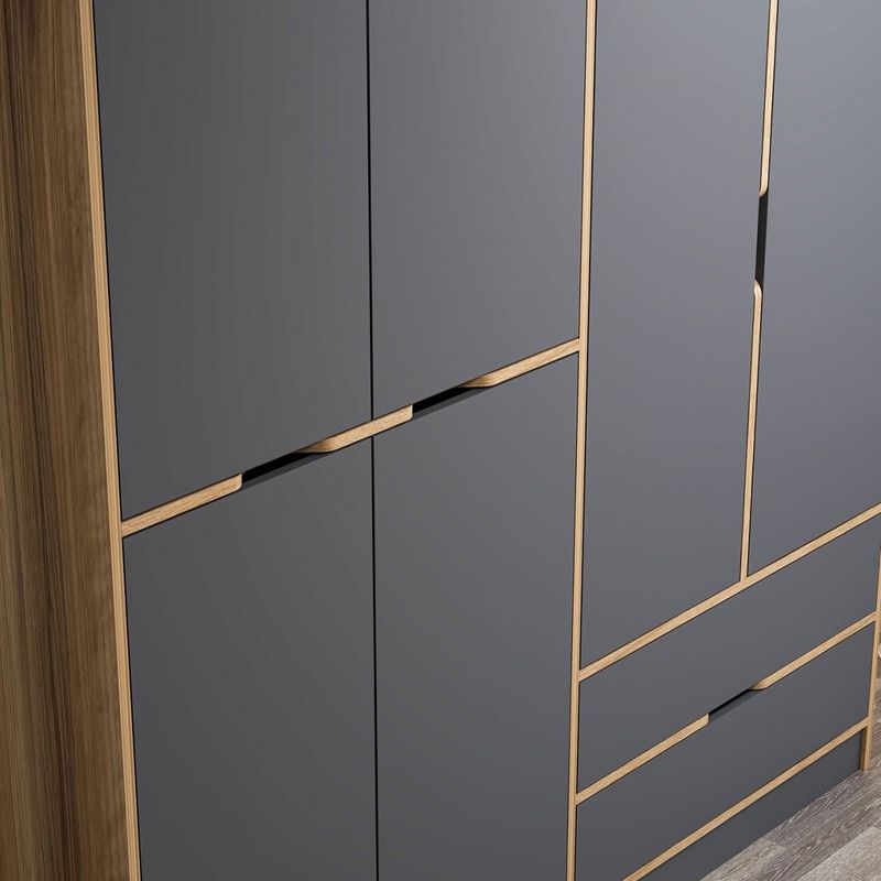 Casa si Gradina - Mobilier - Dulapuri si sifoniere - Dulapuri - Dulap, Hanah Home, pal melaminat, dore, 185x52x208 cm - Infinity.ro