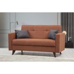 Casa si Gradina - Mobilier - Canapele si coltare - Canapele - Canapea extensibila 2 locuri, Atelier Del Sofa, cadru metal lemn, rosu tigla, 151x86x75 cm - Infinity.ro