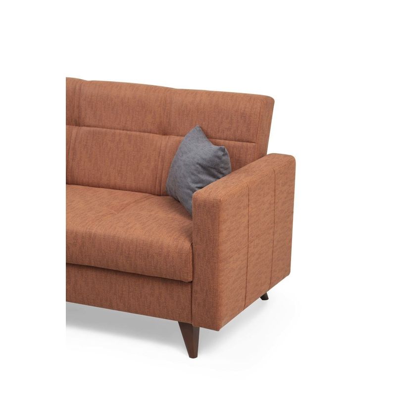 Casa si Gradina - Mobilier - Canapele si coltare - Canapele - Canapea extensibila 2 locuri, Atelier Del Sofa, cadru metal lemn, rosu tigla, 151x86x75 cm - Infinity.ro
