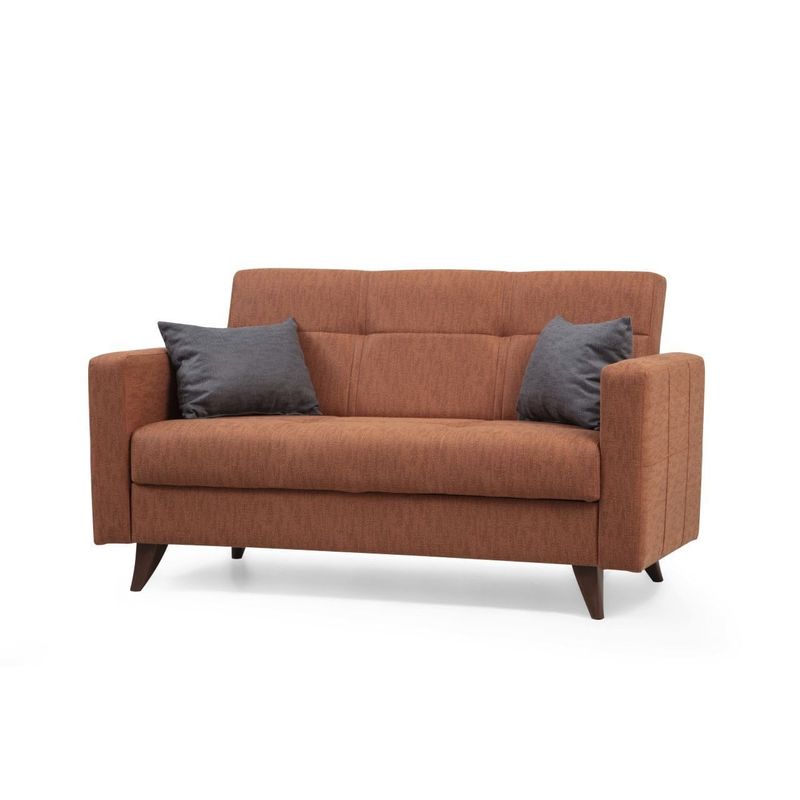 Casa si Gradina - Mobilier - Canapele si coltare - Canapele - Canapea extensibila 2 locuri, Atelier Del Sofa, cadru metal lemn, rosu tigla, 151x86x75 cm - Infinity.ro