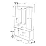 Casa si Gradina - Mobilier - Organizare si depozitare - Cuiere - Cuier, Hanah Home, pal melaminat, nuc, 102.2x35.5x178.2 cm - Infinity.ro