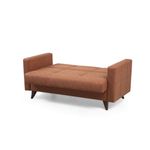 Casa si Gradina - Mobilier - Canapele si coltare - Canapele - Canapea extensibila 2 locuri, Atelier Del Sofa, cadru metal lemn, rosu tigla, 151x86x75 cm - Infinity.ro