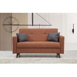 Casa si Gradina - Mobilier - Canapele si coltare - Canapele - Canapea extensibila 2 locuri, Atelier Del Sofa, cadru metal lemn, rosu tigla, 151x86x75 cm - Infinity.ro
