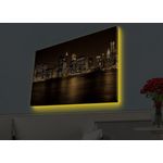 Casa si Gradina - Electrice - Tablouri electrice si accesorii - Tablou decorativ cu led, Wallxpert, panza piele de caprioara, multicolor, 45x70 cm, 254LED4574 - Infinity.ro