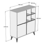 Casa si Gradina - Mobilier - Dulapuri si sifoniere - Dulapuri - Dulap multifunctional, Hanah Home, panou aglomerat melaminat, nuc si alb, 100x115x30 cm - Infinity.ro