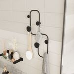 Casa si Gradina - Mobilier - Organizare si depozitare - Cuiere - Cuiere de perete, Wallxpert, metal, negru, 26x5x48 cm - Infinity.ro