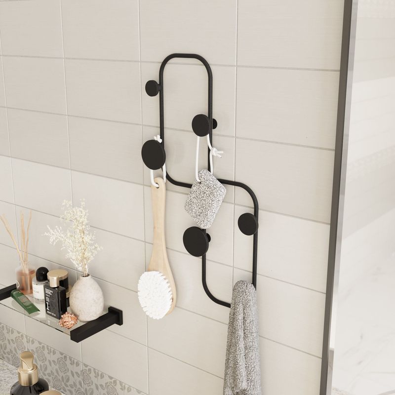 Casa si Gradina - Mobilier - Organizare si depozitare - Cuiere - Cuiere de perete, Wallxpert, metal, negru, 26x5x48 cm - Infinity.ro