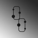 Casa si Gradina - Mobilier - Organizare si depozitare - Cuiere - Cuiere de perete, Wallxpert, metal, negru, 26x5x48 cm - Infinity.ro