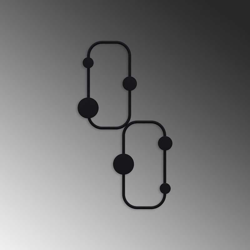 Casa si Gradina - Mobilier - Organizare si depozitare - Cuiere - Cuiere de perete, Wallxpert, metal, negru, 26x5x48 cm - Infinity.ro