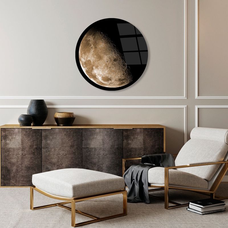 Casa si Gradina - Decoratiuni - Tablouri - Tablou decorativ, Wallxpert, sticla calita, multicolor, diametru 60 cm, 123BZM2621 - Infinity.ro