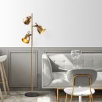 Casa si Gradina - Corpuri si surse de iluminat - Veioze si lampi - Lampadare - Lampadar, Opviq, metal, auriu, 37x37x162 cm - Infinity.ro