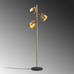 Casa si Gradina - Corpuri si surse de iluminat - Veioze si lampi - Lampadare - Lampadar, Opviq, metal, auriu, 37x37x162 cm - Infinity.ro