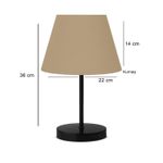 Casa si Gradina - Corpuri si surse de iluminat - Veioze si lampi - Veioze - Veioza, Opviq, metal, bej si negru, 36 cm - Infinity.ro