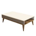 Casa si Gradina - Mobilier - Mese si birouri - Masute de cafea - Masuta de cafea, Hanah Home, pal melaminat, nuc si crem, 105x60x34.6 cm, 845HCT2887 - Infinity.ro