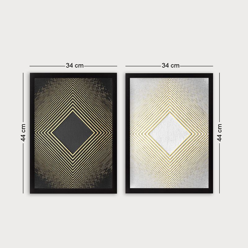 Casa si Gradina - Decoratiuni - Tablouri - Set tablouri decorative inramate, Wallxpert, mdf, multicolor, 34x44 cm, 2 bucati, 364LUL1129 - Infinity.ro