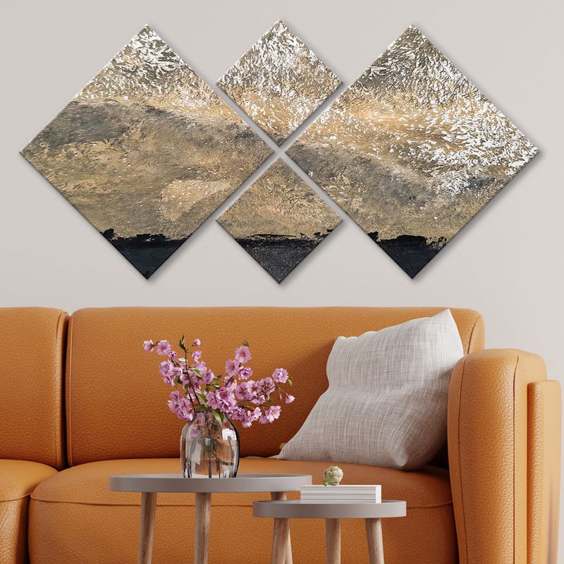 Casa si Gradina - Decoratiuni - Tablouri - Tablou decorativ, Wallxpert, mdf, multicolor, 60x115 cm, set 4 piese, 989EVS1190 - Infinity.ro