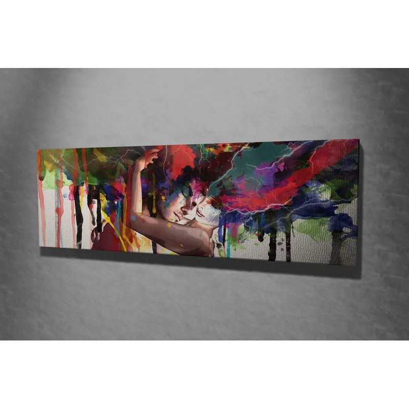 Casa si Gradina - Decoratiuni - Tablouri - Tablou decorativ, Wallxpert, panza, multicolor, 30x80 cm, rama lemn, 257MJS1443 - Infinity.ro