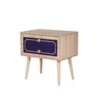 Casa si Gradina - Mobilier - Comode si corpuri - Noptiere - Noptiera, Hanah Home, pal melaminat, stejar sonoma, 60x40x61 cm, 869VEL3515 - Infinity.ro