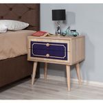 Casa si Gradina - Mobilier - Comode si corpuri - Noptiere - Noptiera, Hanah Home, pal melaminat, stejar sonoma, 60x40x61 cm, 869VEL3515 - Infinity.ro