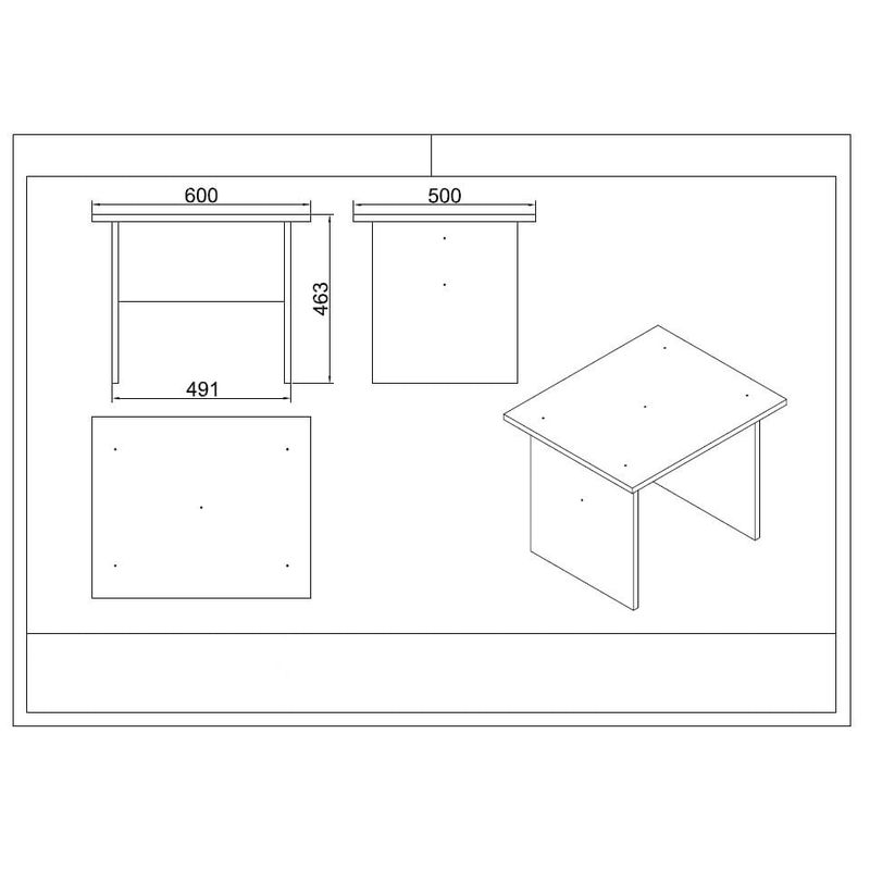Casa si Gradina - Mobilier - Mese si birouri - Birouri - Set mobilier birou, Hanah Home, pal melaminat, stejar si negru, 956LCS3406 - Infinity.ro
