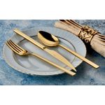 Casa si Gradina - Bucatarie si vesela - Vesela si tacamuri - Tacamuri si seturi - Set tacamuri 36 piese, Hermia, otel inoxidabil, auriu, 294HRO1143 - Infinity.ro