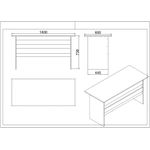 Casa si Gradina - Mobilier - Mese si birouri - Birouri - Set mobilier birou, Hanah Home, pal melaminat, stejar si negru, 956LCS3406 - Infinity.ro
