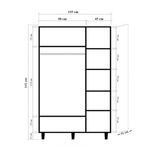 Casa si Gradina - Mobilier - Dulapuri si sifoniere - Sifoniere - Sifonier, Hanah Home, pal melaminat, stejar sonoma, 135x52x192 cm, 863SPH4215 - Infinity.ro