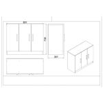Casa si Gradina - Mobilier - Mese si birouri - Birouri - Set mobilier birou, Hanah Home, pal melaminat, stejar si negru, 956LCS3406 - Infinity.ro
