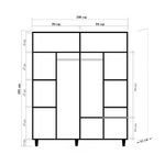 Casa si Gradina - Mobilier - Dulapuri si sifoniere - Sifoniere - Sifonier, Hanah Home, pal melaminat, sonoma, 180x52x192 cm, 869VEL8701 - Infinity.ro