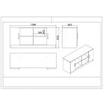Casa si Gradina - Mobilier - Mese si birouri - Birouri - Set mobilier birou, Hanah Home, pal melaminat, stejar si negru, 956LCS3406 - Infinity.ro