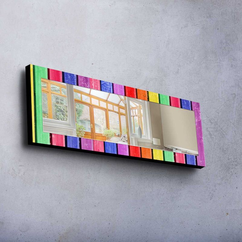 Casa si Gradina - Decoratiuni - Oglinzi - Oglinda decorativa, Wallxpert, lemn de pin, multicolor, 40x120 cm, 755MER1161 - Infinity.ro