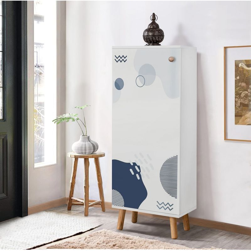 Casa si Gradina - Mobilier - Dulapuri si sifoniere - Dulapuri pantofi - Dulap pantofi, Hanah Home, pal melaminat, alb, 50x38x135 cm, 869VEL8602 - Infinity.ro