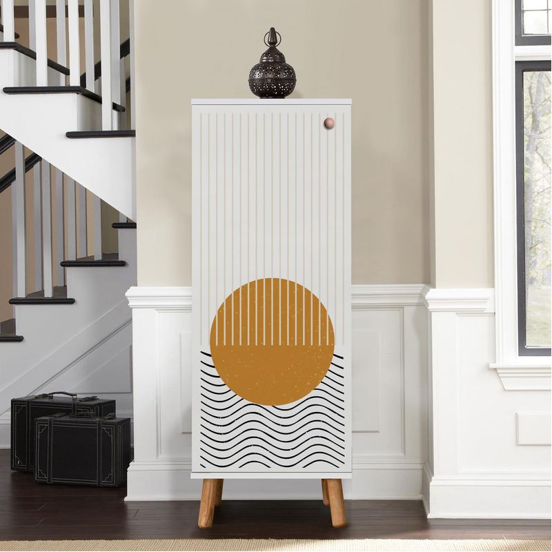 Casa si Gradina - Mobilier - Dulapuri si sifoniere - Dulapuri pantofi - Dulap pantofi, Hanah Home, pal melaminat, alb, 50x38x135 cm, 869VEL8601 - Infinity.ro