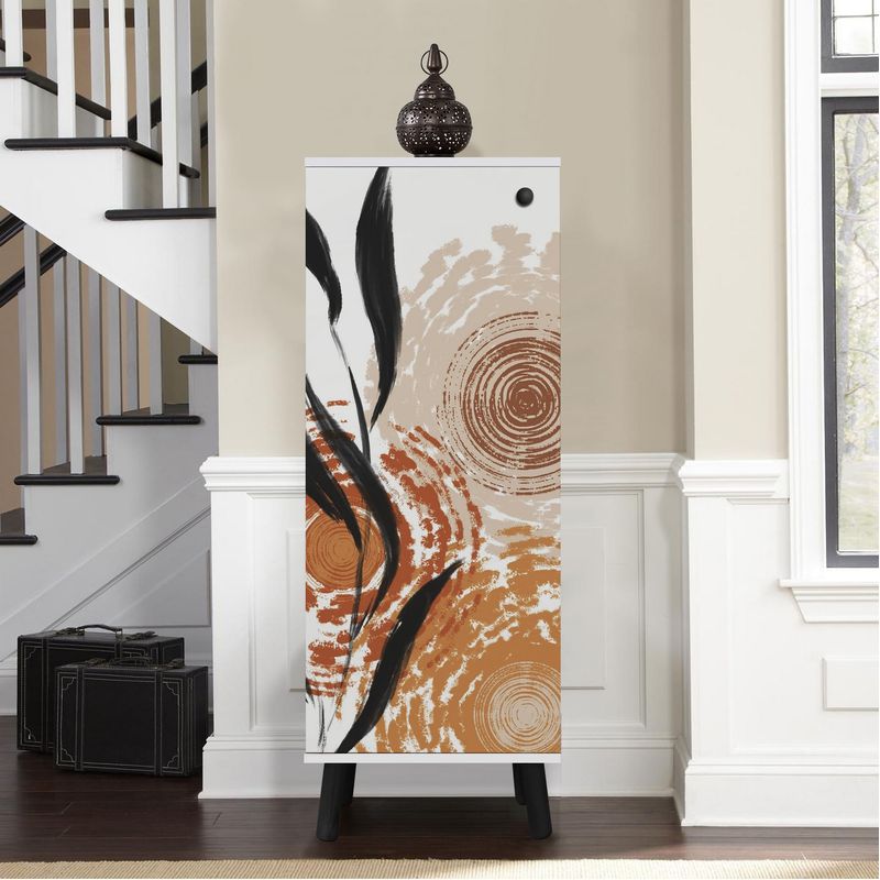 Casa si Gradina - Mobilier - Dulapuri si sifoniere - Dulapuri pantofi - Dulap pantofi, Hanah Home, pal melaminat, alb negru, 50x38x135 cm, 869VEL8646 - Infinity.ro