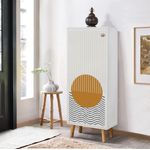 Casa si Gradina - Mobilier - Dulapuri si sifoniere - Dulapuri pantofi - Dulap pantofi, Hanah Home, pal melaminat, alb, 50x38x135 cm, 869VEL8601 - Infinity.ro