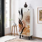 Casa si Gradina - Mobilier - Dulapuri si sifoniere - Dulapuri pantofi - Dulap pantofi, Hanah Home, pal melaminat, alb negru, 50x38x135 cm, 869VEL8646 - Infinity.ro