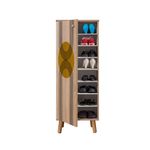 Casa si Gradina - Mobilier - Dulapuri si sifoniere - Dulapuri pantofi - Dulap pantofi, Hanah Home, pal melaminat, sonoma, 50x38x135 cm, 869VEL8610 - Infinity.ro