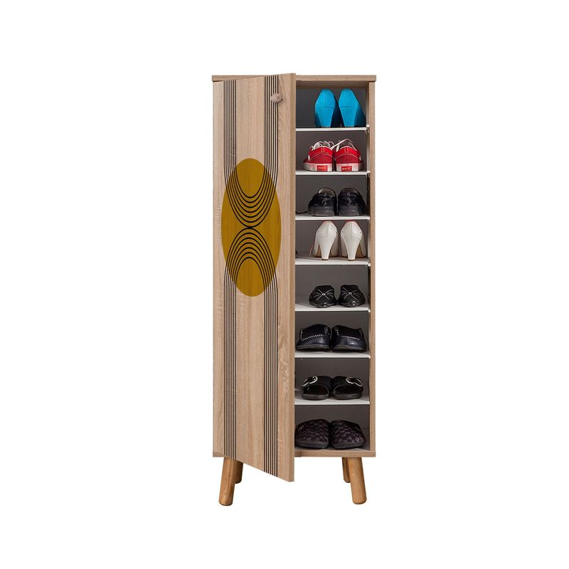 Casa si Gradina - Mobilier - Dulapuri si sifoniere - Dulapuri pantofi - Dulap pantofi, Hanah Home, pal melaminat, sonoma, 50x38x135 cm, 869VEL8610 - Infinity.ro