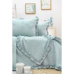 Casa si Gradina - Textile si covoare - Lenjerii de pat - Seturi de lenjerie - Set pique dublu, L'essentiel Maison, menta, 240x260 cm, 100% bumbac, jacquard - Infinity.ro