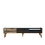 Casa si Gradina - Mobilier - Comode si corpuri - Comode - Comoda tv, Hanah Home, pal melaminat, nuc si antracit, 180x45x35 cm, 845HCT5349 - Infinity.ro