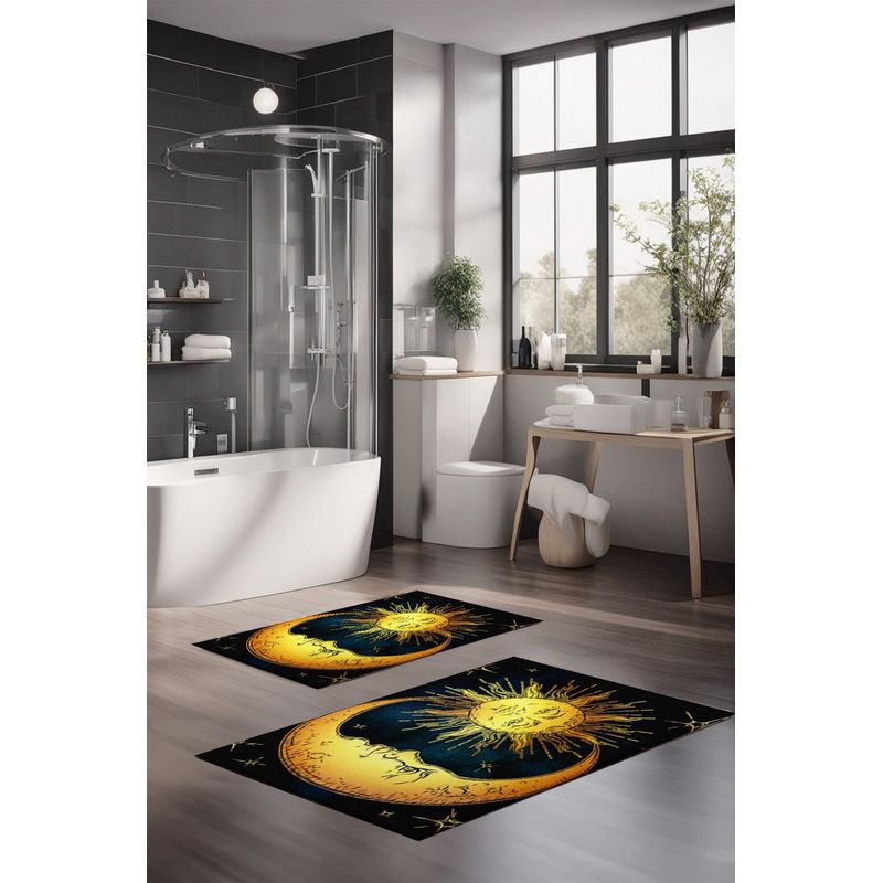 Casa si Gradina - Textile si covoare - Covoare - Covorase baie - Set covorase baie, L'essentiel Maison, multicolor, 40x60 cm, 60x100 cm, 100% poliester, antiderapant, 323CTW1483 - Infinity.ro