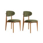 Casa si Gradina - Mobilier - Scaune si fotolii - Scaune - Set scaune, Hanah Home, fag, verde si stejar inchis, 53x58x86 cm - Infinity.ro