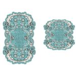Casa si Gradina - Textile si covoare - Covoare - Covorase baie - Set covorase de baie, L'essentiel Maison, turcoaz, 50x60 cm si 60x100 cm, 100% poliester, antiderapant - Infinity.ro