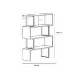 Casa si Gradina - Mobilier - Biblioteci si rafturi - Biblioteci - Biblioteca, Hanah Home, pal melaminat, auriu alb, 91.5x29.5x124.5 cm - Infinity.ro