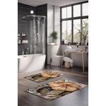 Casa si Gradina - Textile si covoare - Covoare - Covorase baie - Set covorase de baie, L'essentiel Maison, multicolor, 40x60 cm si 60x100 cm, 100% poliester, antiderapant, 323CTW1475 - Infinity.ro