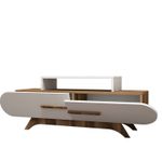 Casa si Gradina - Mobilier - Comode si corpuri - Comode - Comoda tv, Hanah Home, pal melaminat, nuc si alb, 145x49.8x36.8 cm, 845HCT3049 - Infinity.ro