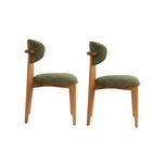 Casa si Gradina - Mobilier - Scaune si fotolii - Scaune - Set scaune, Hanah Home, fag, verde si stejar inchis, 53x58x86 cm - Infinity.ro