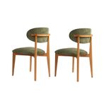 Casa si Gradina - Mobilier - Scaune si fotolii - Scaune - Set scaune, Hanah Home, fag, verde si stejar inchis, 53x58x86 cm - Infinity.ro
