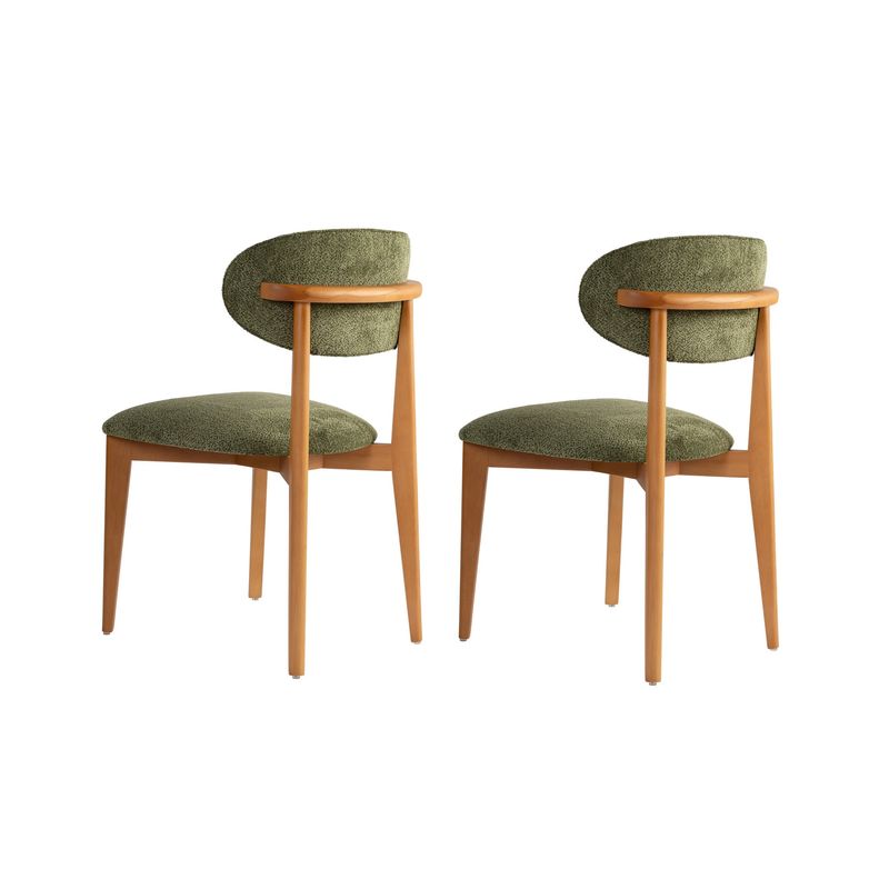 Casa si Gradina - Mobilier - Scaune si fotolii - Scaune - Set scaune, Hanah Home, fag, verde si stejar inchis, 53x58x86 cm - Infinity.ro